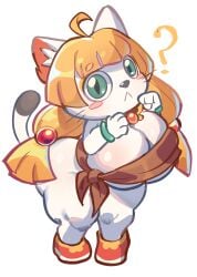 1girl ? ass ass_bigger_than_head big_ass big_breasts big_butt breasts breasts_bigger_than_head cat_ears cat_eyes cat_girl cat_tail female female_only flightpotato255 fur furry furry_female tagme thicc thicc_ass thicc_breasts thicc_thighs thick thick_ass thick_breasts thick_butt thick_thighs white_background white_fur yellow_hair