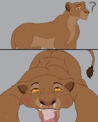 absurd_res age_difference bodily_fluids cum cum_in_mouth cum_inside disney eye_roll felid fellatio female feral genital_fluids hi_res king_hg_21 lion looking_at_viewer male male/female mammal older_female ooh oral pantherine penile sarabi_(the_lion_king) satisfied satisfied_look sex solo the_lion_king