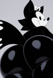 merrie_melodies roxy_(warner_brothers) fox fox_girl foxgirl fox_ears fox_tail fox_humanoid simple_background grey_background black_body black_skin white_tipped_tail simple_eyes black_eyes hair_ornament hair_accessory skindentation 3d_effect long_nose snout two-tone_body two_tone_body white_skin two-tone_skin two_tone_skin tiny_toons tiny_toon_adventures 1anthro 1female 1girl 2026 hands_in_front arms_in_front ai_assisted ai_generated anthro anthro_female anthro_only anthro_solo ass_focus low-angle_view low_angle low_angle_view cheek_tuft cheek_fluff cheek_fur back_view back_view_female bare_shoulders bottom_heavy bottom_heavy_anthro bottom_heavy_female breedable bubble_ass bubble_butt butt_focus caked_up civitai coloredbin.ai curvy curvy_anthro curvy_ass curvy_butt dumptruck_ass dumptruck_butt female female_anthro female_focus female_only female_solo full_body full_body_view fully_naked fully_naked_anthro fully_naked_female fully_nude fully_nude_anthro fully_nude_female glossy glossy_body glossy_skin anthromorph huge_ass huge_butt large_ass large_butt looking_at_viewer looking_back looking_back_at_viewer looking_down looking_down_at_viewer dynamic_angle cowboy_shot toon_style side_view side_angle looney_tunes massive_ass massive_butt presenting presenting_ass presenting_butt presenting_hindquarters rear_view round_ass round_butt seductive seductive_body smile smiling smiling_at_viewer smiley_face smile_at_viewer happy_female happy_expression shiny shiny_body shiny_skin solo solo_anthro solo_female solo_focus thick_legs thick_thighs thickthighs warner_bros warner_brothers white_outline