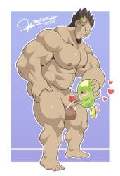balls ballsack bara bean beefereater blowjob closed_eyes cock cock_sucking cum cum_in_mouth cum_swallow cum_swallowing daddy dick dick_sucking duel_monster feet full_body genital_fluids genitals giese_hunter grin grinning holding_cock holding_dick holding_penis human human_male jerry_beans_man looking_down male male/male male_only muscle muscles muscular muscular_male nipple nipples penis penis_in_mouth penis_sucking size_difference standing sucking_cock sucking_dick sucking_penis swallowing_cum trapper yu-gi-oh! yu-gi-oh!_gx
