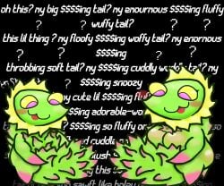 blissful blush breasts cute_face deltarune deltarune_chapter_5 femboy floradinn fluffy fluffy_tail shortstack tail tail_between_legs