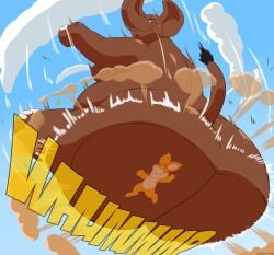 jumba_elephant kazecat gigantic_ass tiny_male giantess sound_effect overweight elephant