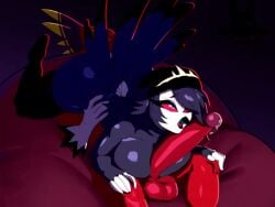 69 ahe_gao animated big_ass big_breasts big_penis black_pantyhose darkingart eating_ass hard_cock hellaverse helluva_boss hot no_sound octavia_(helluva_boss) oral owl_demon pantyhose parrot reupload simple_background tagme vassago_(helluva_boss) video vivienne_medrano vivziepop