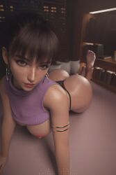 2xp_studios 3d ass big_ass black_hair brown_eyes eve_(stellar_blade) light-skinned_female light_skin pizz3d stellar_blade tagme
