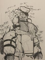ass ass_clapping big_ass big_breasts breasts head_between_breasts humble_shark husband_and_wife kazuyuki kosuke_(humble_shark) married_couple married_female married_male oc police police_uniform policewoman