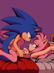 3:4 accessory added_anatomy amy_rose antenna_hair anthro areola bed bed_sheet bedding bedroom black_nose blue_body breasts countershade_genitalia countershade_penis countershade_torso countershading duo eulipotyphlan eyelashes female furniture genitals glistening glistening_nose green_eyes hair hands_above_head head_spines headband hedgehog hi_res j_nsfw lidded_eyes male mammal nipples nude open_mouth open_smile pawpads paws penetration penile penile_penetration penis penis_base penis_in_vagina pillow pink_body pink_tongue pointy_ears quills_(anatomy) sega sex side_view simple_background small_breasts smile sonic_the_hedgehog sonic_the_hedgehog_(series) spread_legs spreading thick_eyelashes tongue vaginal vaginal_penetration vulva