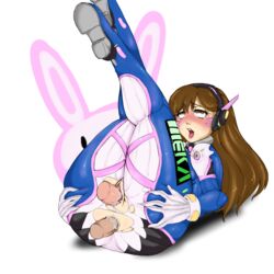 1girls 2boys ahe_gao anal anal_sex anus ass ass_grab blizzard_entertainment blush bodysuit brown_eyes brown_hair captainmow clothed clothed_female_nude_male cum cum_in_ass cum_in_pussy cum_inside d.va disembodied_penis double_penetration female gloves half-closed_eyes headphones legs_together legs_up long_hair male open_mouth overwatch penis pussy pussy_juice rolling_eyes sex source_request thick_thighs threesome tongue tongue_out torn_clothes wet wide_hips