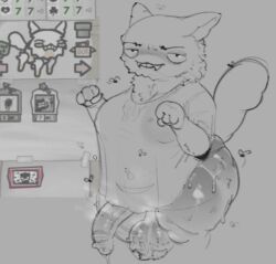ambiguous_gender big_ass big_breasts big_penis flies_for_smell furry gaizo hairy mewgenics stinky stray_cat tagme