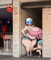1boy 1boy1girl 1girl 1girl1boy 1girls age_difference alley alleyway alleyway_milf_(meme) biting_lip blue_shirt blushing breasts colombia countryhumans countryhumans_girl crop_top embarrassed female gh0stec ghostec heels high_heels huge_breasts huge_penis humor jean_shorts large_breasts male medellin,_colombia meme milf penis pilsen_callao pink_crop_top pulling_down_pants russia russia_(countryhumans) russian russian_female russian_flag seductive serbia serbia_(countryhumans) serbian_flag shirt shorts signature size_difference small_but_hung sneakers standing straight thick_thighs trend twitter_trend undressing younger_male