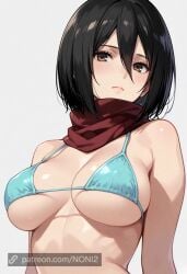 ai_assisted ai_generated aot attack_on_titan bikini bikini_top explicit female female_only mikasa_ackerman sexy sexy_female sexy_pose tits