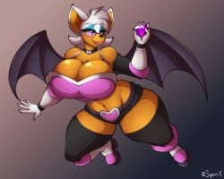 bat breasts female gem rouge_the_bat sonic_(series) superix