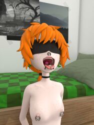 1girls 3d 3d_model animated blender_(software) blindfold blindfolded blue_eyes choker deepthroat deepthroat_training dildo dildo_deepthroat dildo_fellatio dildo_in_mouth dildo_ingestion dimmrong eidie_(dimmrong) emo eyelashes eyeliner eyeshadow female freckles gauged_ear gauged_tongue ginger goth goth_girl hidden_dildo indoors lip_piercing long_dildo naked nipple_piercing no_gag_reflex nose_piercing nose_ring open_mouth oral orange_hair original pale-skinned_female pale_skin petite piercing piercings plastic_choker pleasure_face ponytail red_hair short_hair skinny slim solo solo_female solo_focus spiked_bracelet swallowing teenage_female teenager throat_bulge throat_goat throat_training tongue_out tongue_piercing tongue_ring uvula_piercing video young