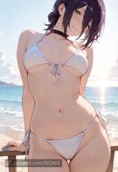 ai_assisted ai_generated aiai_assisted ass beach bikini breasts chainsaw_man cute_face explicit feet female female_only reze reze_(chainsaw_man) sexy sexy_body sexy_clothing sexy_female sexy_pose tits water