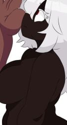 anime anime_style apprehensive apprehensive_female back belly belly_button big_breasts big_penis big_tits black-skinned_female black_skinned_female breasts_on_leg brown-skinned_male brown_skinned_male cartoon cartoony cheat cheating cheating_female cheating_girlfriend cheating_wife chubby chubby_female cock_on_face commission commissioner_upload cucking cuckolding cuckquean curly_hair dark-skinned_female dark-skinned_male dick_on_face fat_male fear fearful_expression female female_human female_on_legs girl imminent_blowjob imminent_fellatio imminent_oral imminent_sex interracial kaybur_(series) key_boy large_breasts large_penis large_tits long_breasts long_hair long_hair_female long_penis long_tits looking_at_partner looking_at_penis looking_penis loose_hair melanistic melanistic_female nervous nervous_expression nervous_female nervous_sweat netorare netorase ntr paizuri paizuri_invitation penis_on_face penis_on_hair penis_on_nose red_eyes red_eyes_female side_view surprise surprised surprised_expression surprised_face surprised_look sweat sweatdrop sweating sweating_female testicles_on_face torso unfaithful veins_on_cock veins_on_dick veins_on_penis white-haired_female white_hair white_hair_female yehda_(character)