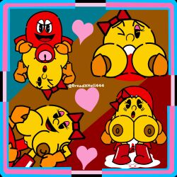 1boy 1boy1girl 1girls accurate_art_style ball_body bandai_namco big_boobs big_dick big_penis big_tits blinky_(pac-man) blowjob boots breadxhell cum_in_mouth cum_in_pussy cum_inside cumshot ghost ghost_girl gloves masturbation ms._pac-man one_eye_closed orange_gloves pac-man_(series) pac-man_eyes red_body red_boots round_body round_boobs round_head semen semen_in_floor semen_in_vagina yellow_body