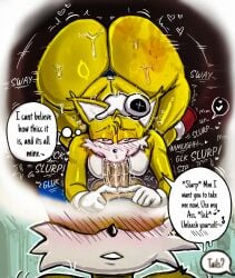 2boys ass_bigger_than_head big_ass big_balls big_butt big_penis blowjob blowjob_face blue_skin butt_bigger_than_head color color_edit colored colored_sketch colorization colorized colorized_edit colorshun fantasy femboy fox fox_boy fox_ears fox_humanoid gay gay_male gay_sex kojoarts male/male male_penetrated male_penetrating male_penetrating_male male_pov oral oral_penetration oral_sex penis penis_in_mouth rubber sega sonic_(series) sonic_the_hedgehog sonic_the_hedgehog_(series) tails_the_fox teeth