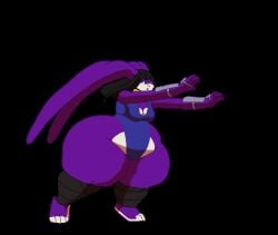 sprite gif animated kazecat violet_(kazecat) thunder_thighs flip solo_female long_ears rabbit_girl thighs_bigger_than_torso