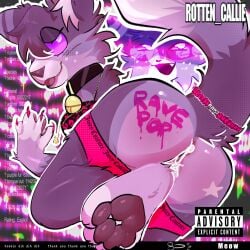 after_sex album_cover album_reference anthro anus ass ass_out bell_collar cat cat_ears cat_tail collar cum cum_in_pussy cum_leaking_out_of_anus cum_leaking_out_of_pussy cute feline fluffy fur furry furry_only fursona juicy_couture kandi_(jewelry) kit_community kitty leg_up necklace oc panties panties_around_legs panties_down paw_up pink_claws pink_nail_polish pink_nails purple_body purple_fur pussy pussy_out ravepop_(russelbuck) rotten_callie russelbuck_(copyright) tail tail_accessory tail_markings tongue_out vagina vivi_(rotten_callie)