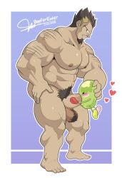 balls ballsack bara bean beefereater blowjob closed_eyes cock cock_sucking daddy dick dick_sucking duel_monster feet full_body genitals giese_hunter grin grinning hair_on_balls hairy hairy_arms holding_cock holding_dick holding_penis human human_male jerry_beans_man looking_down male male/male male_only muscle muscles muscular muscular_male nipple nipples penis penis_in_mouth penis_sucking size_difference standing sucking_cock sucking_dick sucking_penis trapper yu-gi-oh! yu-gi-oh!_gx