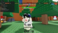 3d breasts guest_(roblox) holding_hips outdoors roblox roblox_condo roblox_game tagme younger_penetrating_older