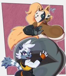 2026 2d 2d_(artwork) 2d_artwork 2girls anthro ass ass_bigger_than_head ass_focus big_ass big_breasts blonde blonde-haired_female blonde_female blonde_hair blonde_hair_female breasts breasts_bigger_than_head brown_fur canid canine canis clothed clothed_female digital_art digital_drawing_(artwork) digital_media_(artwork) duo fat_ass furry furry_female grabbing grabbing_another's_ass grabbing_ass grey_fur idw_publishing lemur looking_back mobian mobian_(species) ponytail ponytail_female primate purple_eyes rinarooni sega size_difference smaller_female sonic_(series) sonic_the_hedgehog_(comics) sonic_the_hedgehog_(idw) sonic_the_hedgehog_(series) tagme tangle_the_lemur whisper_the_wolf wolf wolf_ears wolf_girl wolf_tail