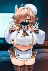 1girl 1girls 2026 2d 2d_(artwork) 2d_artwork ai ai-created ai_art ai_assisted ai_generated alternate_costume animal_ears animal_humanoid bangs bare_shoulders big_ass big_breasts big_butt big_hair big_thighs blush blushing breasts breasts_bigger_than_head brown_hair choker cleavage cosplay costume cow_ears cow_girl cow_horns cowbell curvy curvy_body curvy_female curvy_figure digital_art digital_drawing digital_drawing_(artwork) digital_media digital_media_(artwork) digital_painting_(artwork) exposed_shoulders eyebags facemask female female_focus female_only freckles freckles_on_face freckles_on_shoulders full_body glasses gloves hair high-angle_view hikikomori horns huge_breasts humanoid humanoid_female kemonomimi large_breasts long_gloves mask messy_hair milf milf_body millie_(sugartwist) monster_girl multicolored_hair neet neet_girl nipples oc original original_art original_artwork original_character original_characters pale pale-skin pale-skinned_female pale_skin pale_skinned_female panties peace_sign selfie short_hair shortstack sitting sitting_down sitting_on_floor skirt solo solo_female solo_focus streamer streaming sugartwist thick thick_ass thick_butt thick_eyebrows thick_hips thick_legs thick_thighs thigh_highs thigh_socks thighhighs top_heavy white_bangs white_hair wide_hips wide_thighs yellow_eyes bready_(nikke) goddess_of_victory:_nikke double_v double_peace_sign no_bra chef_hat chef chef_uniform chubby chubby_female chubby_anthro chubby_belly chubby_girl hair_ribbon low_twintails twintails sailor_collar sailor_uniform sailor_shirt brown_sailor_collar neckerchief apron frilled_apron nail_polish nails nails_painted painted_nails painted_fingernails black_nails black_fingernails