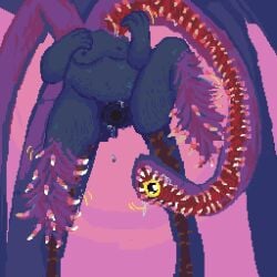 1boy alternate_version_available aurelius_(look_outside) blue_body body_hair chubby chubby_male gaping gaping_pussy hairy hairy_legs hairy_male legs_apart legs_spread look_outside looking_at_viewer male monster monster_boy moving multi_head naked nude pink_background pixel_art sharp_teeth solo spine_tingler sweat sweating sweaty sweaty_body teeth teeth_gap teeth_showing teeth_visible teratophilia unusual_anatomy wanting_sex wide_hips wiggle_lines