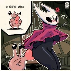 ass big_ass big_breasts big_butt big_thighs black_body breasts clothing curvaceous curvaceous_female curvaceous_figure curvy curvy_figure curvy_hips female female_focus female_only hollow_knight hollow_knight:_silksong hornet_(hollow_knight) insect looking_at_viewer mrjpam18 nuu_(hollow_knight)