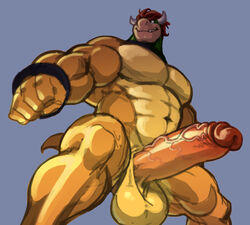 1boy balls bowser koopa male male_only mario_(series) muscular nintendo penis solo toomanyboners