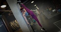 b8ty6ix gym oc original_character streching