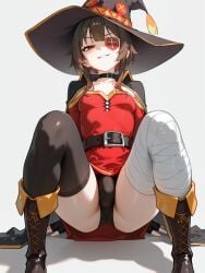 1futa 1girl ai_generated black bulge futanari kono_subarashii_sekai_ni_shukufuku_wo! megumin panties