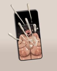 amura_(ompongworks) cum cum_tribute huge_breasts jerk_off_instructions joi ompongworks thick_thighs