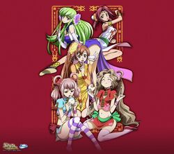 5girls anya_alstreim c.c. code_geass female female_only highres kallen_stadtfeld multiple_girls nunnally_lamperouge shirley_fenette tagme