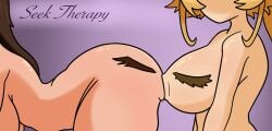 2girls 2women annoyed annoyed_expression belly belly_button big_ass big_breasts big_eyes blonde blonde-haired_female blonde_female blonde_hair blonde_hair_female blue_eyes brunette brunette_female brunette_hair eyes_on_ass eyes_on_body eyes_on_chest face_on_ass face_on_breast face_on_butt face_on_chest frown god_has_left_us has_science_gone_too_far kissing message mouth mouth_closed mouth_on_ass mouth_on_belly no_bra no_clothes no_clothing no_panties no_underwear nose nose_on_butt nose_on_chest side_view sweat sweatdrop swisschocoart tanya_degurechaff two_girls two_women unusual_anatomy unusual_eye_placement unusual_eyes unusual_mouth_placement unusual_navel unusual_nipples viktoriya_ivanovna_serebryakov what what_has_science_done why words words_in_background wtf wtf_is_this youjo_senki
