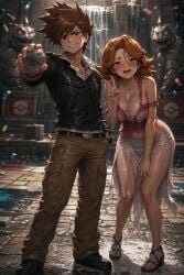 after_sex age_difference ai_generated cum_on_body defeated disheveled_clothing gary_oak gym_leader lola milf mizuho_(pokemon) mother pokemon