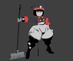 3d lewdssonk robot robot_commander_(bingbingzi) shortstack thick_thighs wide_hips