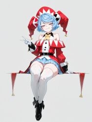 1girl ai_assisted ai_generated jester luce_rubis minutka tsuihou_sareta_tensei_juukishi_wa_game_chishiki_de_musou_suru white_panties