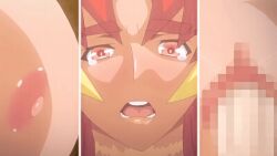 1boy 1girl 1girls 2020 20s animated animated_gif blonde_hair bouncing_breasts breasts censored cow_girl cum cum_in_pussy dark-skinned_female dark_skin female female_minotaur gigantic_breasts heian hetero horns interspecies kurenai_(shikkoku_no_shaga) large_breasts long_hair minotaur miyakobito_(shikkoku_no_shaga) monster monster_girl multicolored_hair nipple_stimulation nipples nude penis pumping pussy pussy_juice red_eyes red_hair satyr sex shikkoku_no_shaga shikkoku_no_shaga_the_animation sidelocks size_difference streaked_hair tagme tall_female tears thick_eyebrows