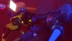 artwork balls big_penis blender_cycles genitals gooning hand_on_penis leg_up licking licking_balls machine male/male male_only masturbation metallic_body nightclub non-human penis plumbob plumbot precum precum_on_penis robot sims tongue wet