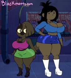 2girls adventure_time adventure_time:_fionna_&_cake alternate_version_available artist_name big_ass big_breasts bimbo black_hair blackmorty_(artist) breasts cake_the_cat cake_the_cat_(club_outfit) cartoon_network curvaceous curvy curvy_figure dark-skinned_female dark_skin edit feline female female_focus female_only fionna_and_cake fionna_campbell fionna_campbell_(club_outfit) fionna_the_human_girl furry furry_female hand_on_hip hbo_max huge_ass huge_breasts huge_thighs human large_ass large_breasts long_boots miniskirt night outdoors race_swap shortstack skin_edit skin_edit_(female) thick_thighs thighs wide_hips