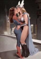 2girls ai_generated big_ass big_breasts big_thighs breasts brunnhilde curvaceous curvy curvy_figure digital_media_(artwork) european_mythology female genderswap genderswap_(mtf) gym hips hourglass_figure huge_ass huge_breasts huge_thighs large_ass large_breasts large_thighs legs light-skinned_female light_skin marvel marvel_comics mature mature_female mythology norse_mythology peter_parker petra_parker phophopho rule_63 scandinavian_mythology slim_waist spider-man spider-man_(series) thick thick_hips thick_legs thick_thighs thighs thor_(series) valkyrie_(marvel) voluptuous waist wide_hips wide_thighs yuri