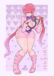 1girls big_breasts big_tits boob_window curvy huge_breasts king_of_fighters light-skinned_female light_skin long_hair pale-skinned_female pale_skin red_hair shermie_(kof) skirt standing thick thick_legs thick_thighs thighs twintails wide_hips yumecan2
