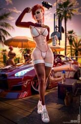b8ty6ix bikini gta_vi_cover_girl hard_nipples nissan_gtr oc orginal_character pussy_peek sexy_pose