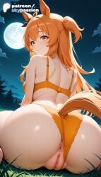 1girls 2026 ai_assisted ai_generated anime anus ass big_ass booty butthole clothing_aside cloud female_genitalia genitals hi_res high_quality high_resolution highres looking_at_viewer mayano_top_gun_(umamusume) moonlight night night_sky outdoors panties_aside patreon patreon_username pussy sky skypassion solo stable_diffusion tail umamusume umamusume_pretty_derby uncensored_pussy uncensored_vagina underwear watermark