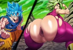 1boy 1girls ai_generated angry anus ass aura big_ass big_butt black_eyes blue_aura blue_eyes blue_hair breasts bruise bruise_on_face bruised bruises dragon_ball dragon_ball_super earrings electricity female female_saiyan fusion green_aura green_hair grin hair_over_one_eye hips huge_ass huge_butt kefla large_ass large_butt looking_at_another looking_back looking_back_at_another looking_pleasured male moon mooning mullon novelai pants_down pink_shirt potara_earrings red_pants red_shirt saiyan shiny shiny_hair shiny_skin shirt sideboob smirk smirking son_goku spiky_hair stare super_form super_saiyan super_saiyan_2 super_saiyan_blue thick thick_ass tournament_of_power universe_6_saiyan/universe_7_saiyan wide_hips