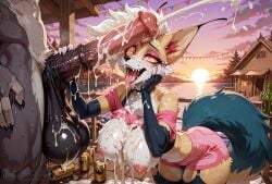 absurdly_large_cock ahe_gao ai_generated alcohol alcoholic_drink arm_sleeves beer big_ass big_balls big_breasts big_butt big_penis black_lips blush blushing bottle cabin choker cock_hungry cock_shock cock_worship covered_in_cum creamhorseai crop_top cum cum_covered cum_drip cum_in_mouth cum_inside cum_on_body cum_on_breasts cum_on_face curvy curvy_female curvy_figure demon demon_girl drinks erect_nipples excessive_cum female fit fit_female fox fox_ears fox_girl fox_tail fur furry furry_female furry_only goth goth_girl hellhound helluva_boss high_resolution highres horny horny_female horse_penis horsecock horsecock_on_humanoid hourglass_figure huge_ass huge_balls huge_breasts huge_cock hyper_balls imminent_oral imminent_penetration imminent_sex lake lakeside long_ears makeup makeup_running male male/female massive_balls massive_penis mature mature_female mohawk mohawk_(hairstyle) outdoors penis_awe penis_on_face penis_on_head perfect_body projectile_cum queen_bee-lzebub_(helluva_boss) runny_makeup seductive seductive_look shorts sleeves snout stockings sweat sweating sweaty sweaty_body tail testicles thick_thighs voluptuous voluptuous_female werewolf wolf_boy