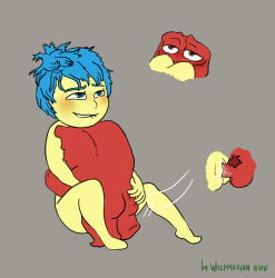 1boy 1girls anger_(inside_out) ass ass_grab blush boobs disheveled_hair disney female fluids inside_out inside_out_2 joy_(inside_out) looking_pleasured male male/female male_ass penetration penis penis_in_pussy pixar pussy pussy_juice straight straight_sex titties vagina vaginal_penetration wolfmarian