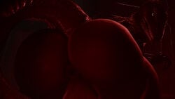 1boy 3d balls ballsack big_ass dinosaur jurassic_park_(franchise) looking_back nutsack puffy_anus raptor rayhuma tail thick_thighs velociraptor