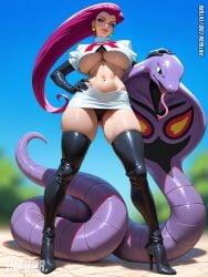 ai_generated ass big_ass big_breasts breasts female female_only huge_breasts jessie_(pokemon) large_ass large_breasts pokemon shtora solo_female thick_thighs wide_hips