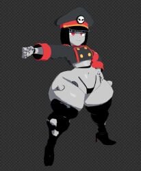 3d lewdssonk robot_commander_(bingbingzi) shortstack thick_thighs wide_hips